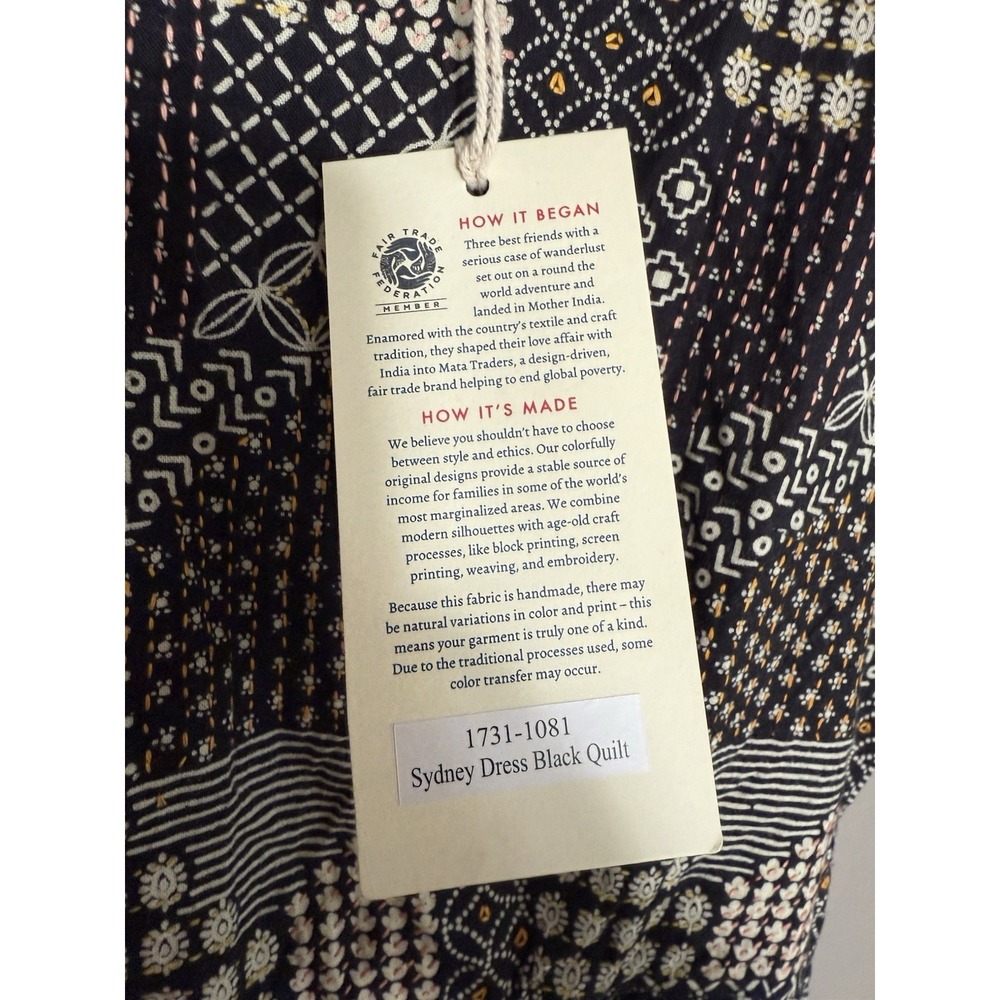 NWT Mata Traders Sydney Sleeveless Fit Flair Dress Small Patchwork Print - Picture 6 of 6